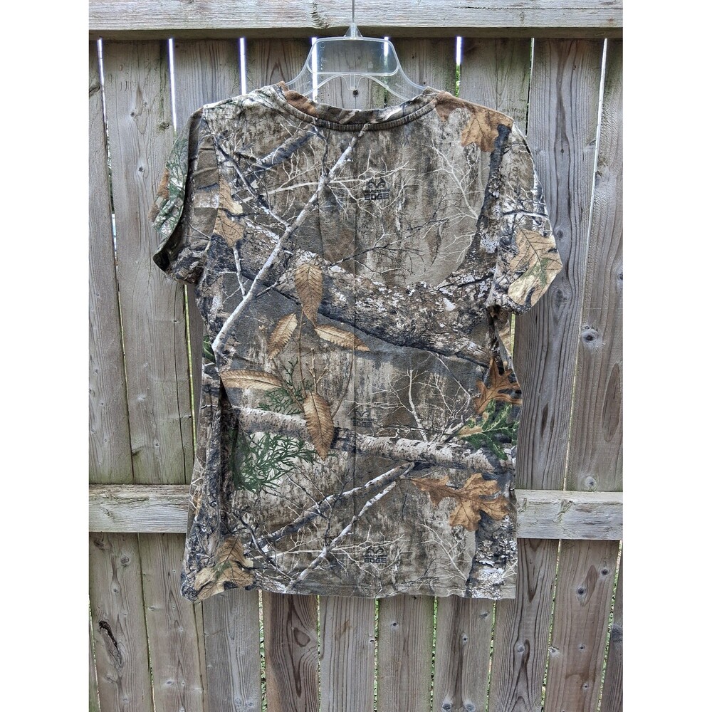 T-Shirt Tee Realtree Edge Brown Camo Women's 2XL XXL 20 Lincoln Outfitters - Picture 2 of 6